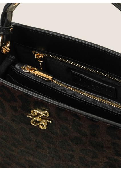 Deri Siyah Kadın El Çantası 25FW354 indirimleri