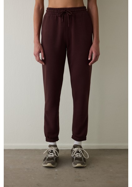 Kahverengi Normal Bel Bağlama Detaylı Jogger Eşofman Altı fiyatları
