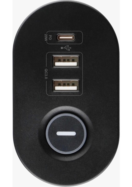 Masa Tipi PD20W Akım Korumalı 3’lü Priz 2xusb 1xtype-C Girişli Kablolu Priz FTR19