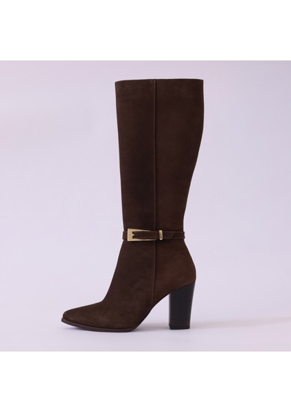 Hakiki Deri Kadın Çizme - Kalın Topuk 25HSY2041K indirimleri