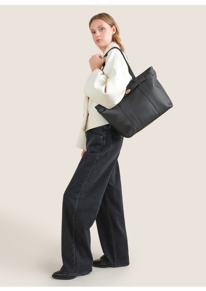 Siyah Kadın Shopper Çanta 25FW326 fiyatları