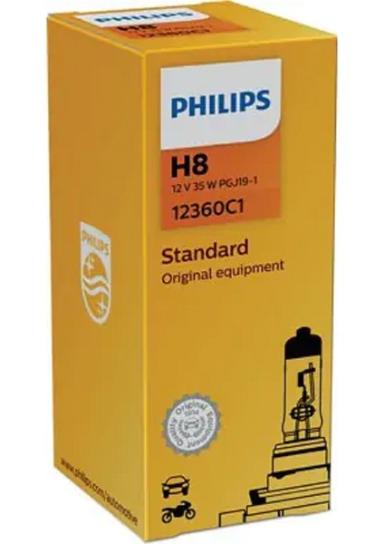 Philips 2 Adet H8 12V 35W Standart Ampul 12360 modelleri