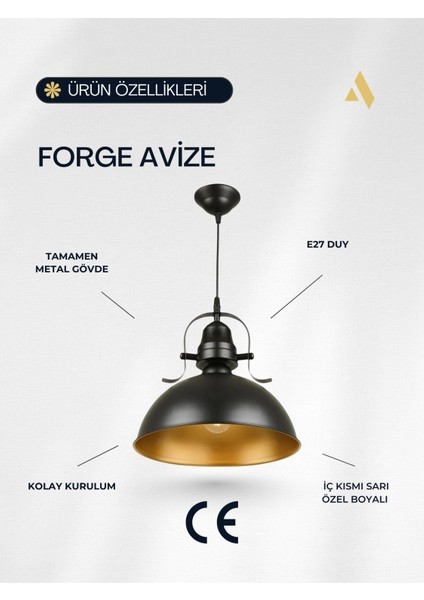 Forge Metal Tekli Sarkıt Avize – Ofis, Mağaza, Restoran, Işyeri, Salon Aydınlatma modelleri