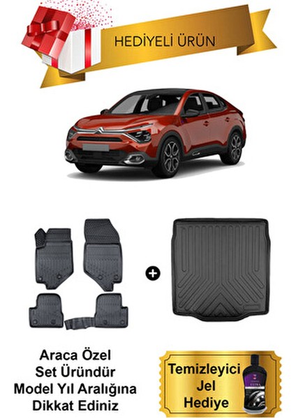 Citroen C4X Benzin/dizel 2022 Sonrası Araca Özel 3D Havuzlu Paspas & Bagaj Havuzu Seti (Hediyeli)