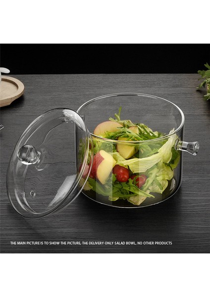 Çift Kulaklı Kase Kapaklı Cam Yüksek Borosilikat Isıya Dayanıklı Cam Kase Cam Salata Kasesi Ev Eşyaları Sofra Takımı (Yurt Dışından) fiyatları