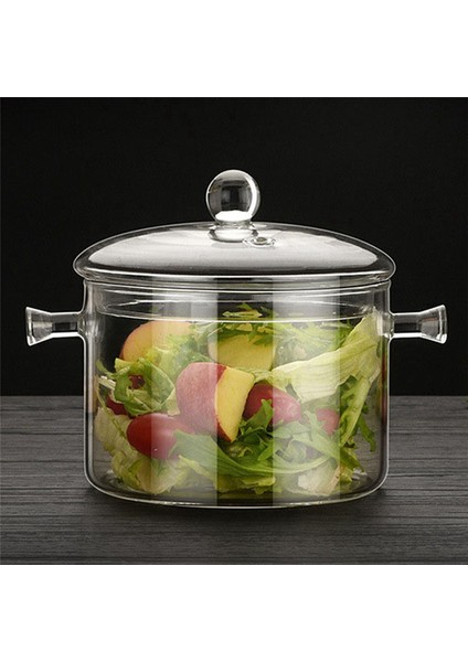 Çift Kulaklı Kase Kapaklı Cam Yüksek Borosilikat Isıya Dayanıklı Cam Kase Cam Salata Kasesi Ev Eşyaları Sofra Takımı (Yurt Dışından) fırsatları