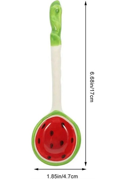 2 Adet Tahıl Kasesi, Tahıl Katili Kaşığı, Seramik Kaşık, Saplı Ramen Çorba Kaşığı, Meyve Desenli Servis Kaşığı, B (Yurt Dışından) modelleri