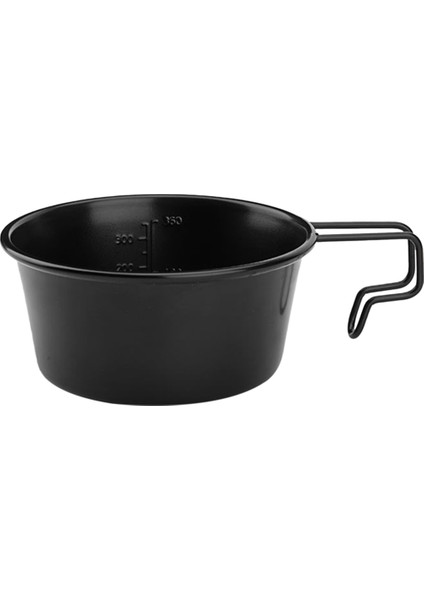 Piknik Kasesi Yapışmaz Kamp Kabı Saplı Sofra Takımı Açık Hava Pişirme Kabı Siyah 360ML (Yurt Dışından)