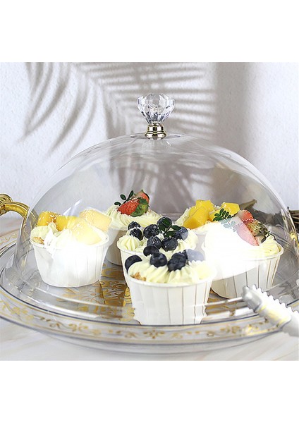 Tezgah Üstü Sehpa Ev Yatak Odası Mutfak Için Saplı Yuvarlak Servis Tepsisi Meyve Tatlısı Tepsisi (Yurt Dışından) fırsatları