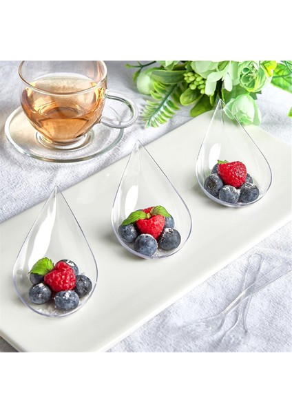 100 Adet Kırılmaz Damla Meze Tabağı Sofra Takımı Yeniden Kullanılabilir Plastik Tadım Kabı Sos Kabı Dondurma Kabı Havyar B (Yurt Dışından) fiyatları