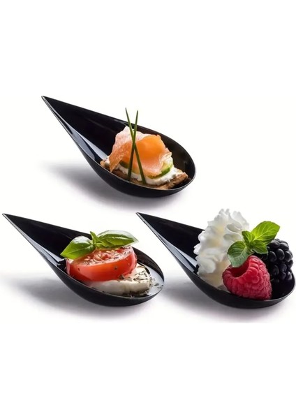 100 Adet Kırılmaz Damla Meze Tabağı Sofra Takımı Yeniden Kullanılabilir Plastik Tadım Kabı Sos Kabı Dondurma Kabı Havyar B (Yurt Dışından) fırsatları