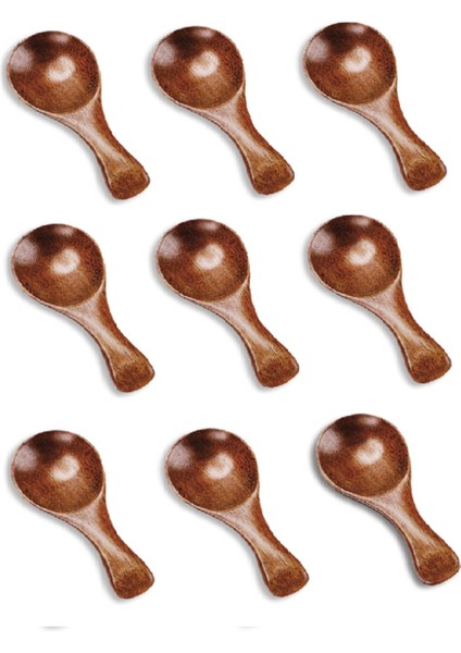 Adet Küçük Ahşap Kaşık, Kavanozlar Için 3,2 Inç Küçük Ahşap Kaşıklar, Dondurma ve Bal Servis Etmek Için Kahverengi Mini Ahşap Çay Kaşıkları (Yurt Dışından)