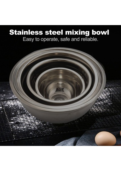 Paslanmaz Çelik Karıştırma Kabı (5'li Set) Meyve Salatası Kasesi Saklama Kabı Seti Mutfak Salata Kasesi (Yurt Dışından) modelleri