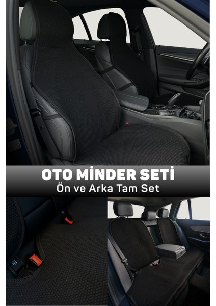 Mindra Serisi Opel Corsa 2006 - 2019 Uyumlu Oto Koltuk Minder Seti - Siyah