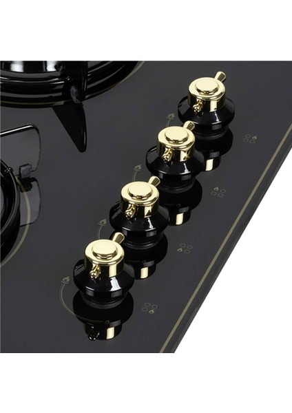 Siyah Rustik Ankastre Cam Yüzey 4 Gözlü LPG Ocak A Enerji Sınıfı Modern Tasarım fırsatları