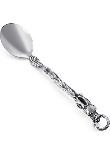 Çatal Bıçak Takımı Çin Zodyağı Ejderha Batı Tarzı Kaşık Trend Punk Rüzgar Paslanmaz Çelik Taşınabilir Sofra Takımı (Yurt Dışından)