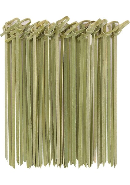 500 Adet Tek Kullanımlık Bambu Düğüm Şiş Bükülmüş Uçlu Kokteyl Çubukları Atıştırmalıklar, Kulüp Sandviçleri, Parti Barbekü Çatalları (Yurt Dışından) fırsatları