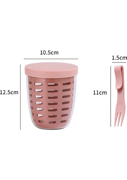 Kapaklı ve Çatallı Meyve Salatası Saklama Kabı, Mutfak ve Ofis Için Hava Geçirmez Kapaklı Plastik Gıda Saklama Kabı Seti (Yurt Dışından) fiyatları