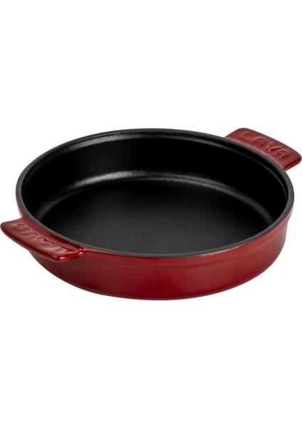 Döküm Yuvarlak Güveç Kabı Döküm Demir Yekpare Çift Kulplu ÇAP(Ø)17CM.-BORDO fiyatları