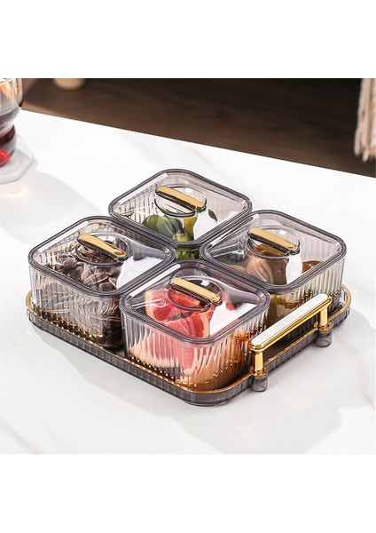 Meyveler, Kuruyemişler, Bölmeli Parti Tabağı, Krakerler Için Kapaklı Bölmeli Servis Kasesi Için Çok Amaçlı Parti Atıştırmalık Tepsisi (Yurt Dışından) modelleri