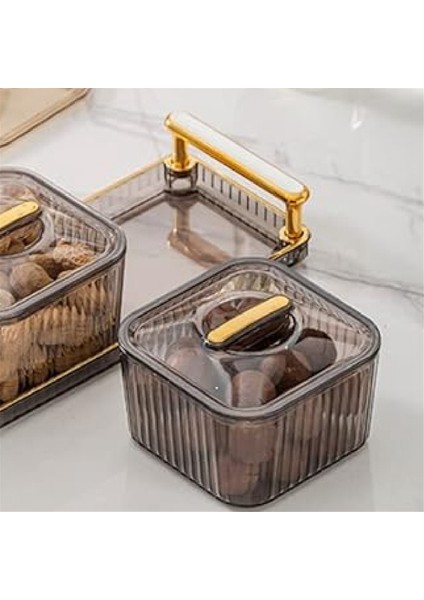 Meyveler, Kuruyemişler, Bölmeli Parti Tabağı, Krakerler Için Kapaklı Bölmeli Servis Kasesi Için Çok Amaçlı Parti Atıştırmalık Tepsisi (Yurt Dışından) indirimleri