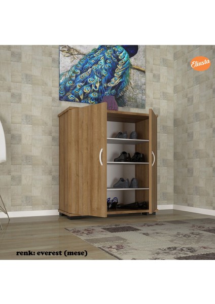2 Kapaklı 4 Raflı Ayakkabılık