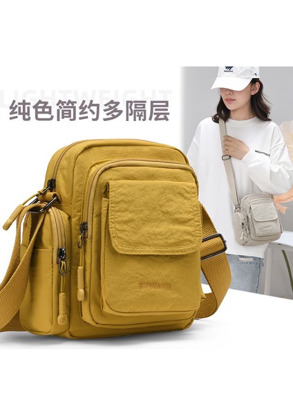 Büyük Kapasiteli Omuz Çantası Katı Renkli Kadın Çapraz Çantası (Yurtdışı Satın Alma) (Yurt Dışından) indirimleri