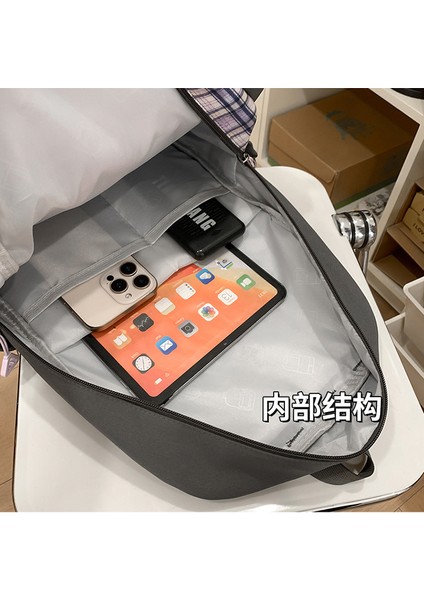 Geniş Kapasiteli Ekose Sırt Çantası Ortaokul ve Lise Öğrencileri Için Okul Çantası (Yurtdışı Satın Alma) (Yurt Dışından) modelleri