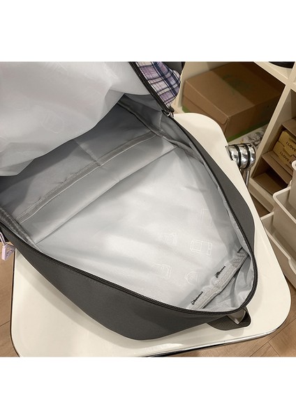 Geniş Kapasiteli Ekose Sırt Çantası Ortaokul ve Lise Öğrencileri Için Okul Çantası (Yurtdışı Satın Alma) (Yurt Dışından) fırsatları