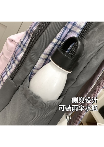 Geniş Kapasiteli Ekose Sırt Çantası Ortaokul ve Lise Öğrencileri Için Okul Çantası (Yurtdışı Satın Alma) (Yurt Dışından) indirimleri