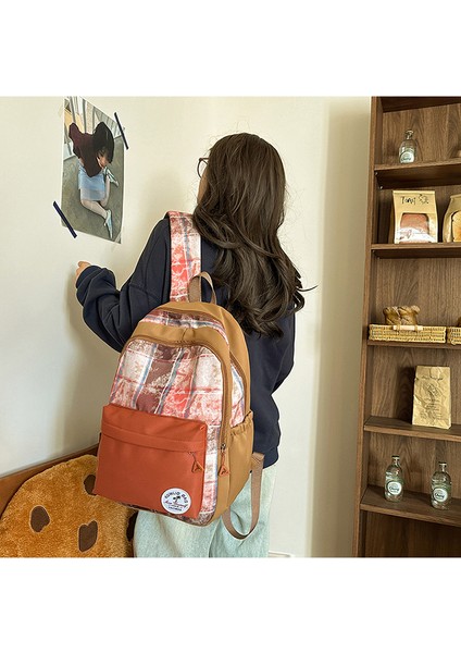 Geniş Kapasiteli Ekose Sırt Çantası Ortaokul ve Lise Öğrencileri Için Okul Çantası (Yurtdışı Satın Alma) (Yurt Dışından) fiyatları