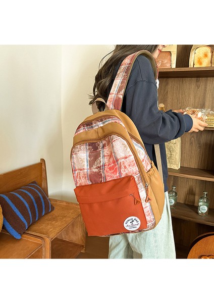 Geniş Kapasiteli Ekose Sırt Çantası Ortaokul ve Lise Öğrencileri Için Okul Çantası (Yurtdışı Satın Alma) (Yurt Dışından) modelleri