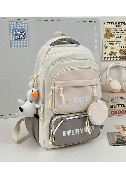 Kontrast Renk Dikiş Sırt Çantası Hafif Seyahat Sırt Çantası (Yurt Dışından) modelleri