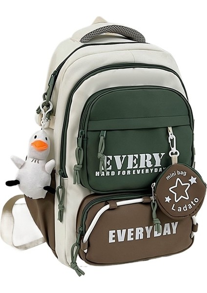 Kontrast Renk Dikiş Sırt Çantası Hafif Seyahat Sırt Çantası (Yurt Dışından)