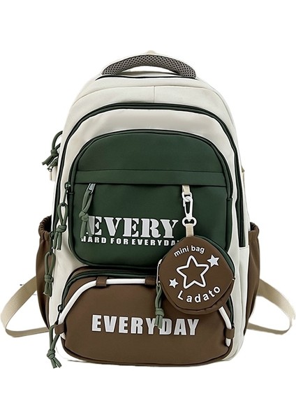 Kontrast Renk Dikiş Sırt Çantası Hafif Seyahat Sırt Çantası (Yurt Dışından) indirimleri