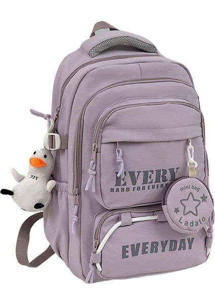 Kontrast Renk Dikiş Sırt Çantası Hafif Seyahat Sırt Çantası (Yurt Dışından)