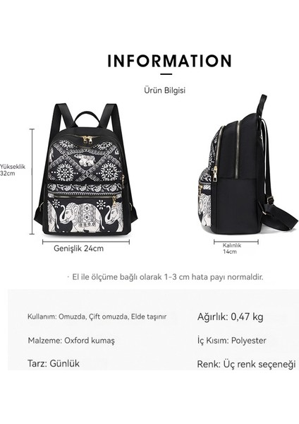 Bayan Sırt Çantası Oxford Kumaş Moda Açık Hava Seyahat Çantası (Yurtdışı Satın Alma) (Yurt Dışından) fırsatları