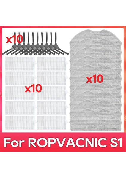 Ropvacnıc S1 Yan Fırça Hepa Filtre Mop Rag Robot Süpürge Parça Yedek Aksesuar Yedek Takımı Uyumlu (Yurt Dışından)