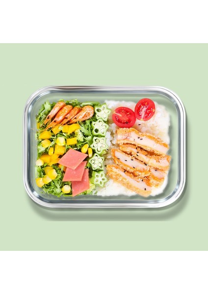 Cam Öğle Yemeği Kutusu Isıtma Özel Kase Çorba Kasesi Taze Tutma Gişe Çalışanı Sıcak Öğle Yemeği Kutusu 1500 ml Açık Pembe (Yurt Dışından)