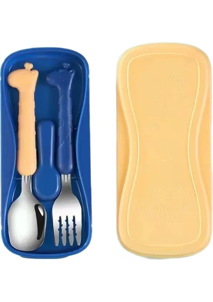 2 Parçalı Çocuk Sofra Takımı 304 Gıda Sınıfı Paslanmaz Çelik Bıçak ve Çatal Bebek Yemek Gereçleri (Yurt Dışından)