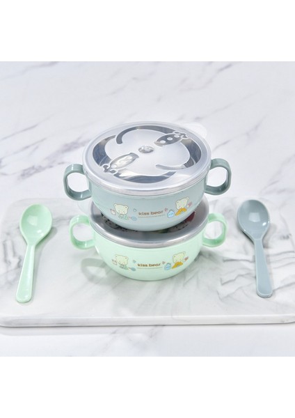 Bebek Mama Kabı Paslanmaz Çelik Yalıtım Kabı Kaşık Seti Çocuk Sofra Takımı Karikatür Baskılı Çocuk Mama Kabı Bpa Içermez 300ML (Yurt Dışından) modelleri