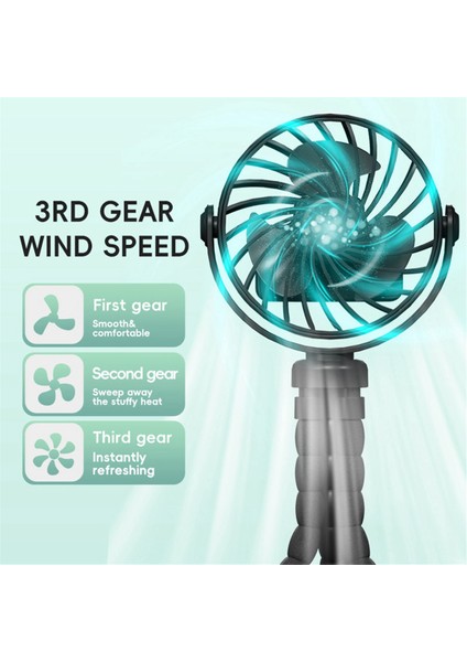 Ahtapot Fan, Masaüstü Kamp Fan, USB Şarj Edilebilir Tripod Fan, Hafif Fan Pembesi ile (Yurt Dışından) modelleri