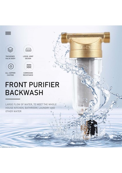 4 Bölünmüş Ağızlı Su Filtreleri Ön Arındırıcı Bakır Kurşun Ön Filtre Geri Yıkama Pas Kirletici Tortu Borusunu Sökün (Yurt Dışından) fırsatları