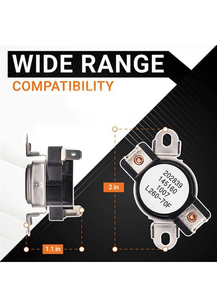 3204267 Frigidaire Kenmore Için Kurutucu Termostat Değiştirme Parçası 508516 73204267 AP213147 (Yurt Dışından) modelleri