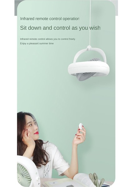Tavan Fanı Uzaktan Kumanda Salınım Fanı 7inch 4000MAH 4 Dişli ve Sıcak Işık LED Lamba USB Masası Tavan Fan-A (Yurt Dışından) fiyatları