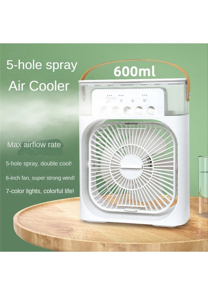 Taşınabilir Klima Kişisel Masaüstü 5 Delikli Sprey Hava Cooing Şarj Edilebilir Sessiz Masa Fanı Ev Ofis Yatak Odası-C Için (Yurt Dışından) indirimleri