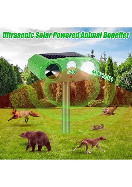 2 Pcs Ultrasonik Hayvan Kurtlayıcı Açık Güneş Hayvan Kovucu Hareket Sensörü LED Flaş Işık Alarmı ile Su Geçirmez (Yurt Dışından) modelleri