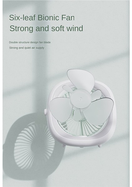 Tavan Fanı Uzaktan Kumanda Salınım Fan 7inch 4000MAH 4 Dişliler ve Sıcak Işık LED Lamba USB Masası Tavan Fan-B (Yurt Dışından) modelleri