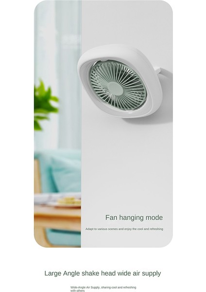 Tavan Fanı Uzaktan Kumanda Salınım Fan 7inch 4000MAH 4 Dişliler ve Sıcak Işık LED Lamba USB Masası Tavan Fan-B (Yurt Dışından) indirimleri