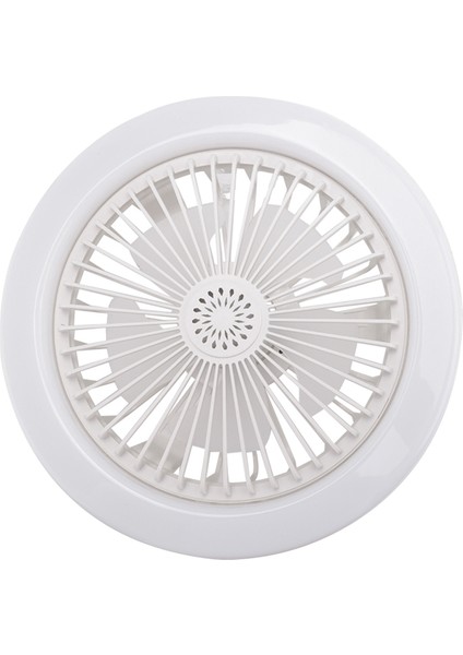 E27 Tavan Fanı, Kapalı Düşük Fan Işığı, Gizli Elektrikli Fan Gimbal Lamba Tutucusu (Beyaz) (Yurt Dışından)